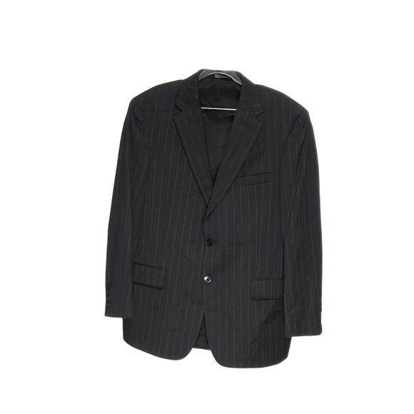 Jos. A. Bank Black Striped 2-Pc Big & Tall Blazer